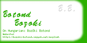 botond bozoki business card