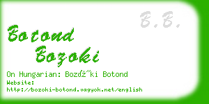 botond bozoki business card